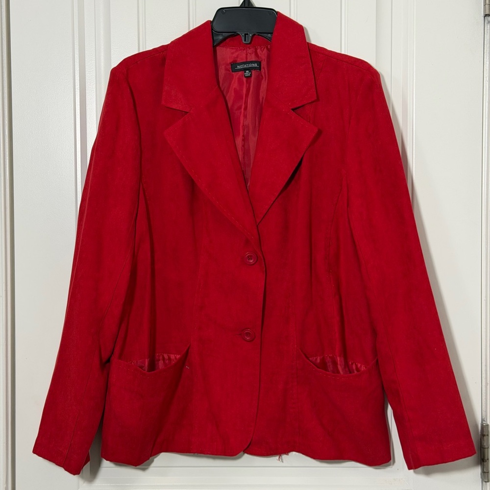 Notations Bright Red Women's Blazer